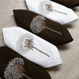 White Snowflake Dandelion Napkins & Mats - The Linen House