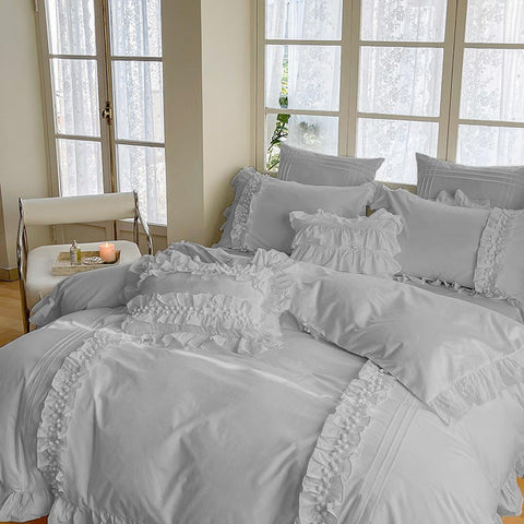 Luxury Cotton Lace Duvet Set