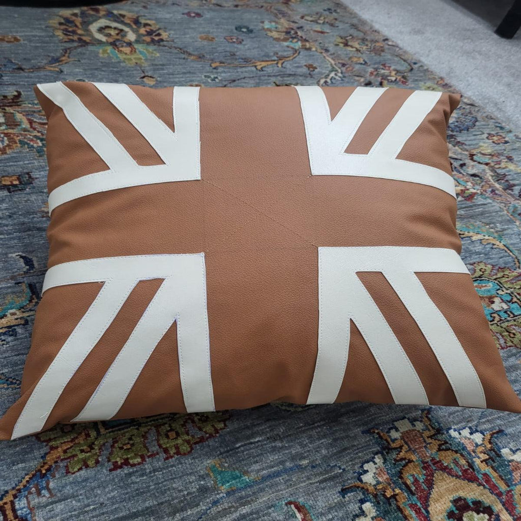 Luxury Leather-Designed Cushion (Union Jack)