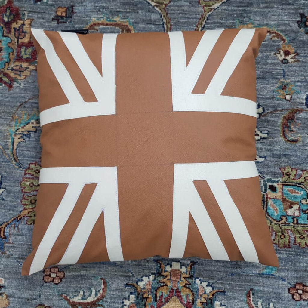 Leather Cushion (Union Jack) - The Linen House