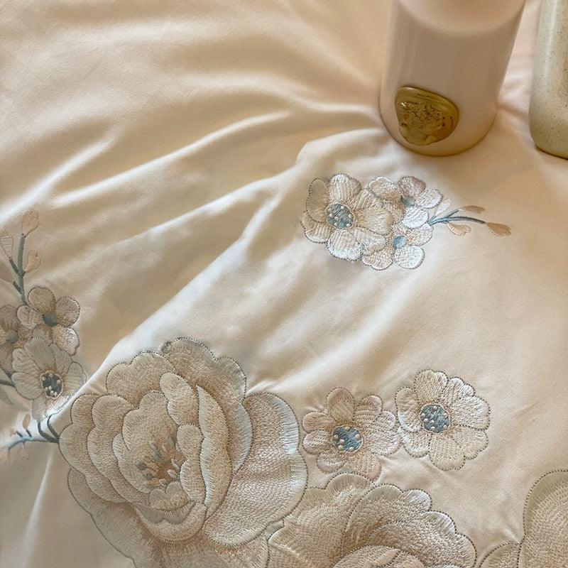 Elegant Cream Embroidery Duvet Set – Luxurious Comfort and Style