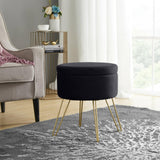 Upholstered Storage Ottoman - The Linen House