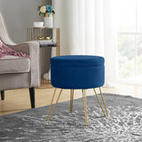 Upholstered Storage Ottoman - The Linen House