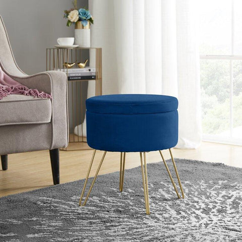 Upholstered Storage Ottoman - The Linen House