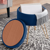 Upholstered Storage Ottoman - The Linen House