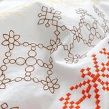 New Geometric Embroidery Duvet Set - The Linen House