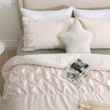 Pintuck Border Duvet Set - The Linen House