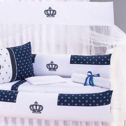 Luxury Baby Cot Set Crown Style - The Linen House