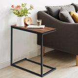 Industrial Styled C Shaped Side End Table - The Linen House