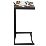 Industrial Styled C Shaped Side End Table - The Linen House