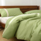 Luxury Duvet With Mash Ground Lace(green) - The Linen House