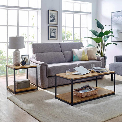 Office Table with Iron Frame - The Linen House