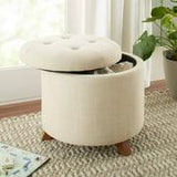 Colette Tufted Storage Ottoman - The Linen House