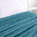 Premium Bedding Cotton Blanket (Teal) - The Linen House