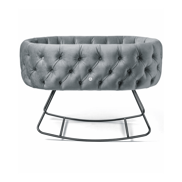 Velvet Tufted Bassinet - The Linen House