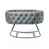 Velvet Tufted Bassinet - The Linen House