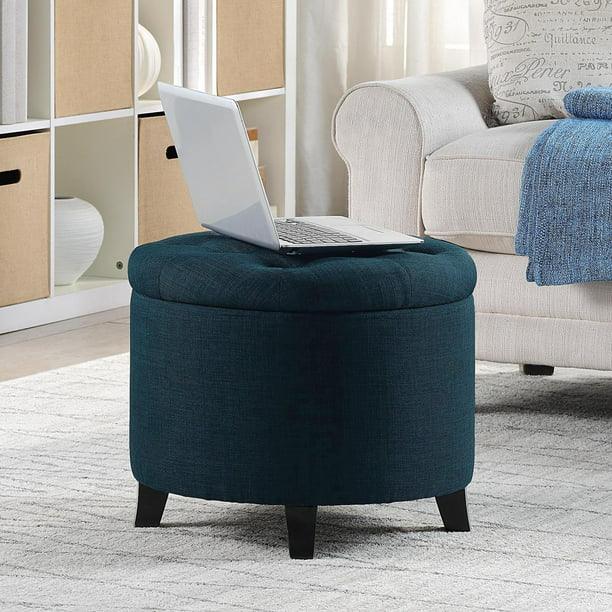 Round Storage Ottoman - The Linen House