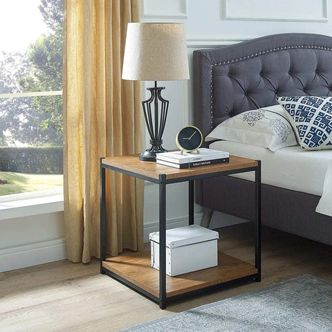 Office Table with Iron Frame - The Linen House
