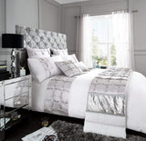 Luxury Bridal Duvet Set With Sequence - King with filling - The Linen House