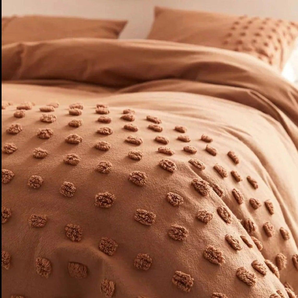 New Dotted Tufted Duvet Cover Set - The Linen House