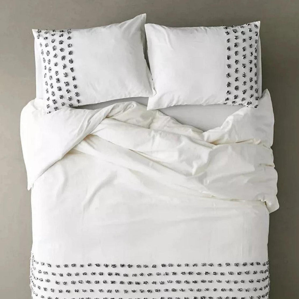New Dotted Tufted Duvet Cover Set - The Linen House