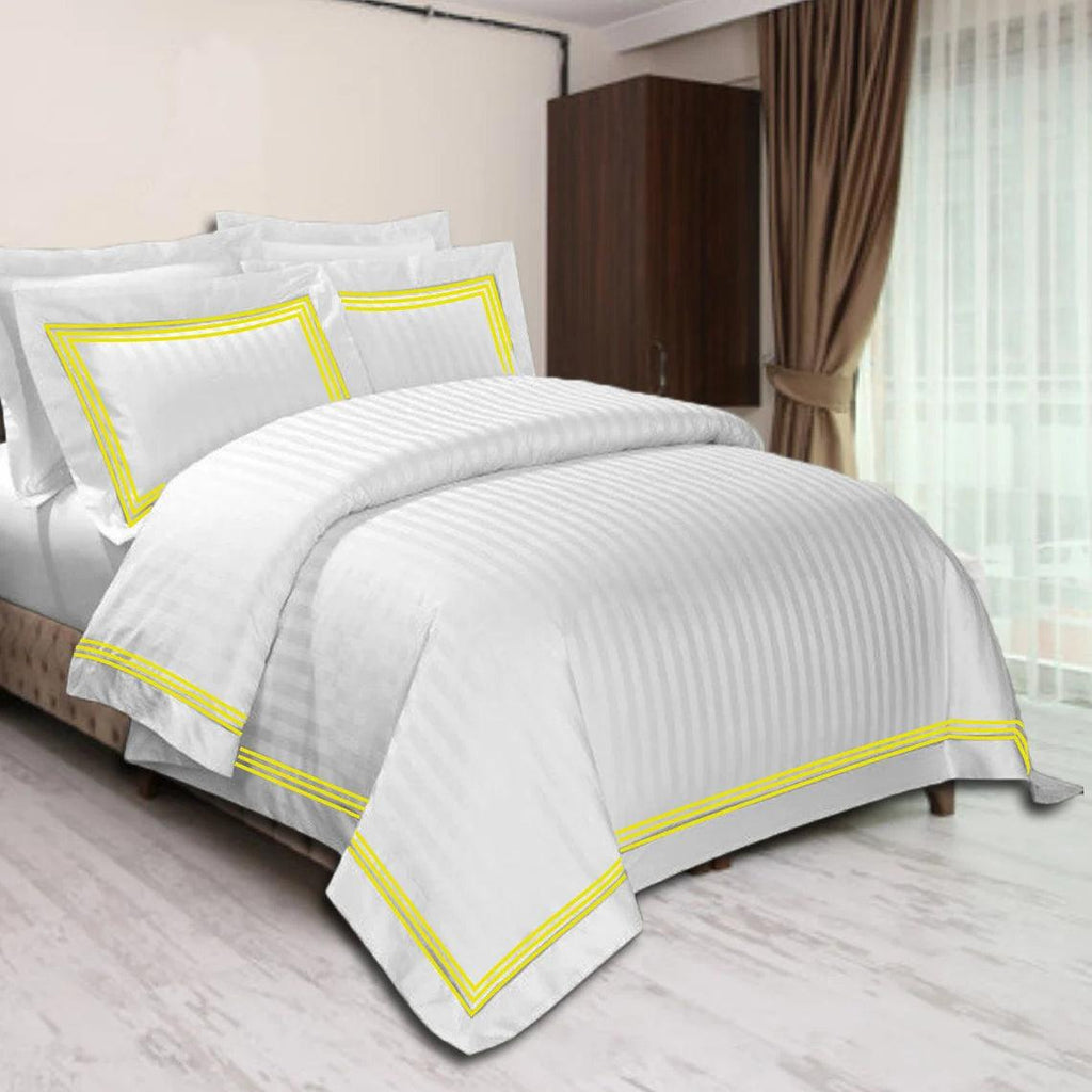 Satin stripe with Baratta Stitch - The Linen House