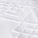 New White Tufted Cotton Duvet Cover Set - The Linen House