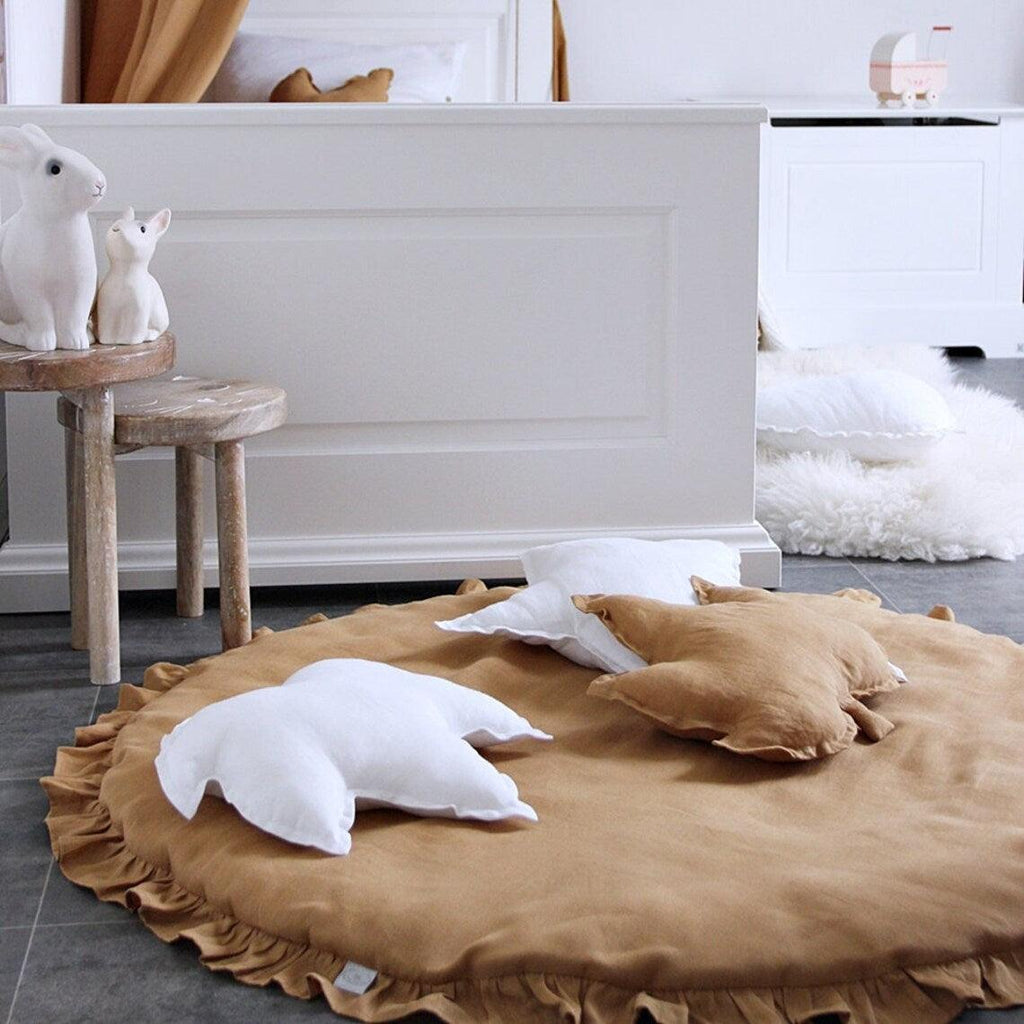 Ruffle Baby Play Mat Baby Rug - The Linen House