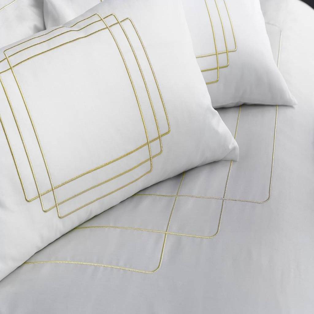 Yellow Embroidery Duvet Set - The Linen House