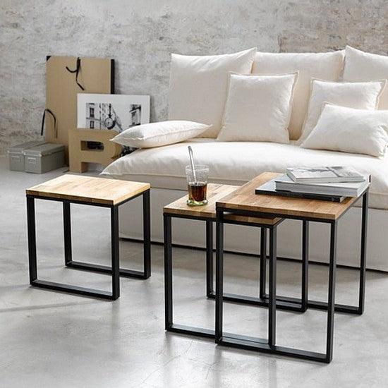 3 Pieces Table Set for Office and Living Room - The Linen House