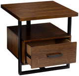 1-Drawer Modern End Table Side Table - The Linen House