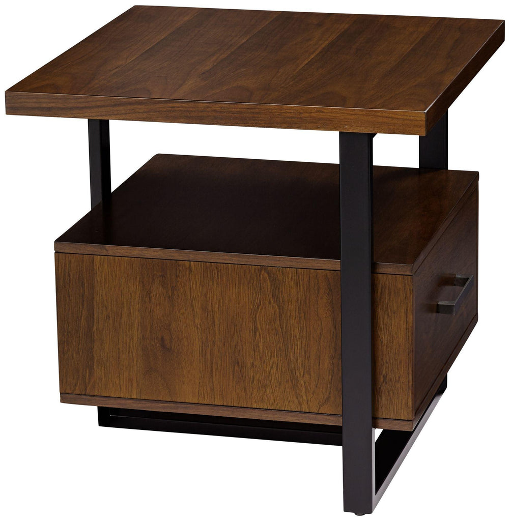 1-Drawer Modern End Table Side Table - The Linen House