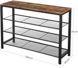 Roomy Industrial Style Shoe Rack - The Linen House
