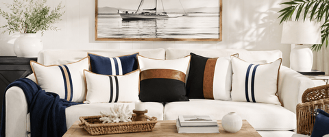 Cushion with Leather work