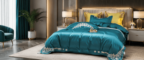 Gleaming Embroidery Duvet Set – Luxury Embroidered Bedding Collection