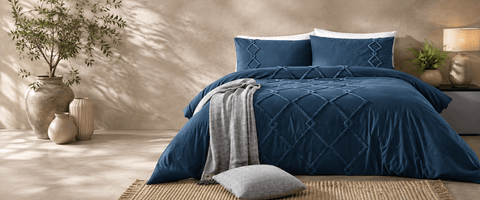 Luxury Tufted Embroidered Duvet Set Collection