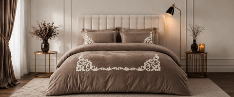 Luxury Velvet Duvet Sets – Premium Soft Ruffle &amp; Embroidered Bedding Collection