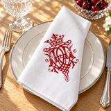Elegant Monogram Dining Napkin Set