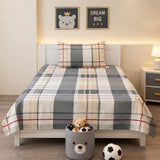 Classic Grey Plaid Kids Bedsheet