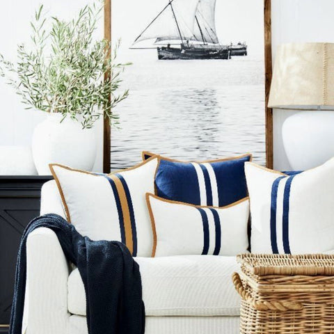 Elegant Leather Accent Cushion Cover