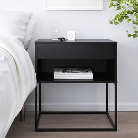 Black Bedside Table - The Linen House