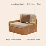 Pull Out Sofa Bed with Rotating Armrest Tray and Storage - The Linen House