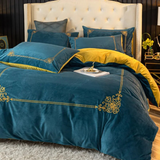 Winter Thick Coral Velvet Duvet Set