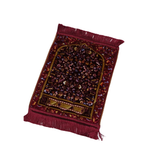 Maroon Velvet Quilted Foam Kids Prayer Mat