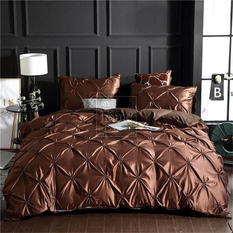 Silk Pintuck Duvet Set - The Linen House