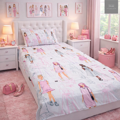 Girls Fashion Doll Kids  Bed-sheet