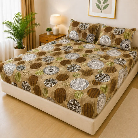 Luxury Geometric Circle Waterproof Fitted Mattress Cover
