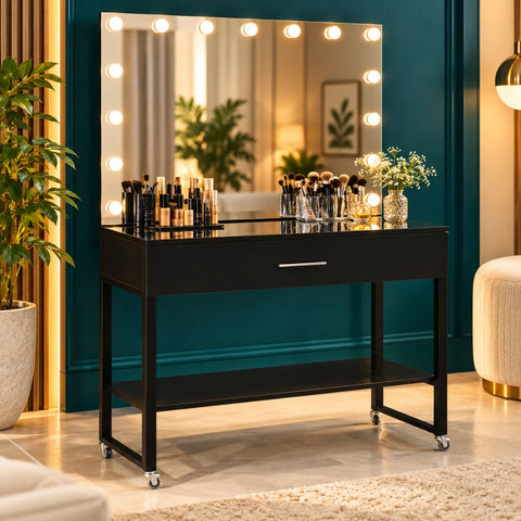 MAKE-UP TABLE FOR MAKE-UP ARTIST BLACK
