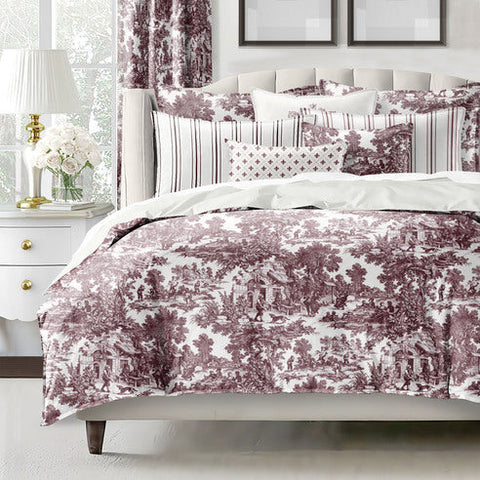 Timeless Pastoral Scene Printed Bedding Duvet Set