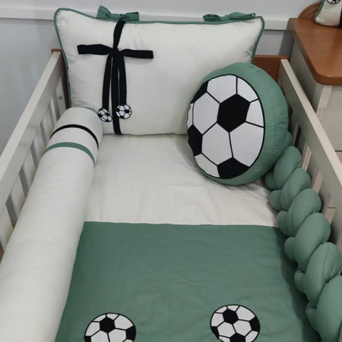 Foot Ball Print Baby Cot Set